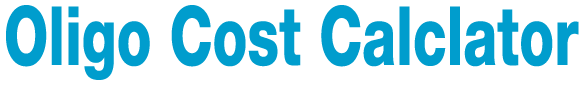 Oligo Cost Calculator title